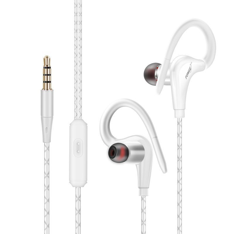 Fonge  s760 waterdichte ipx 5 oordopjes voor sport en hardlopen, oordopjes voor buiten, stereobas oordopjes met microfoon voor iphone, huawei gt: Wit