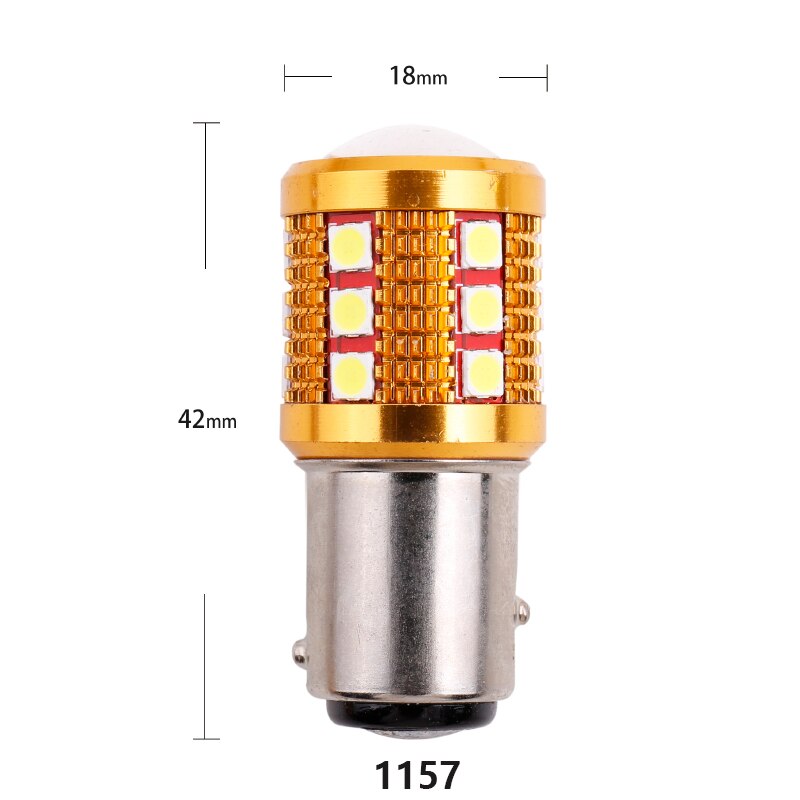2x luz Led Canbus BA15S P21W 1156 3030 24SMD BAY15D P21/5W 1157, lámpara LED para luces de señal de giro de coche, blanco ámbar DC 12V