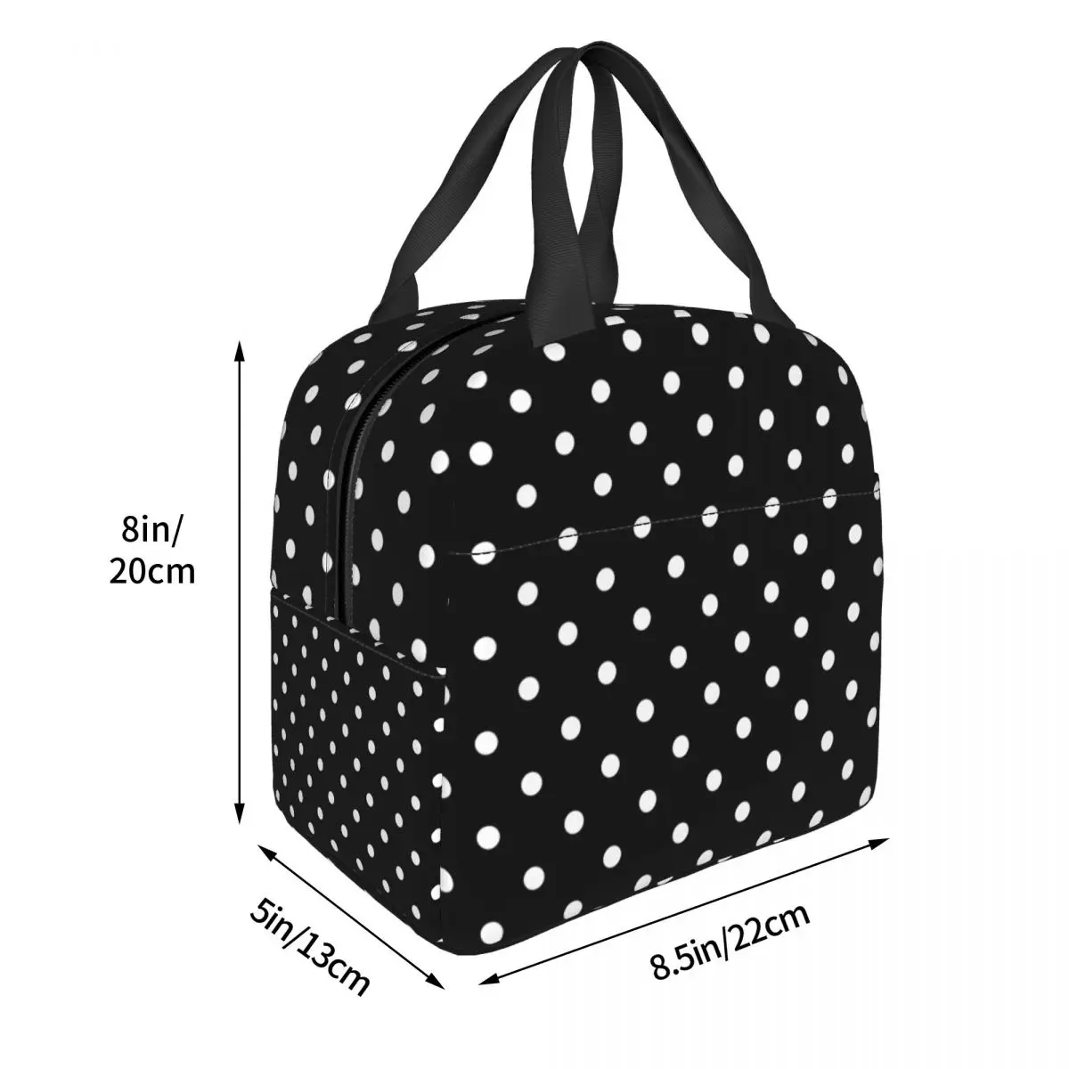 Lunchtas voor heren Dames Leuke polkadot thermische koeler Draagbare school Oxford lunchbox Voedselzak