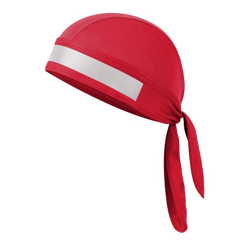 Sombrero de bicicleta hombres mujeres ciclismo diademas bandanas ciclismo gorro de pirata casco reflectante de secado rápido cabeza bufanda MTB Mountain Road: red