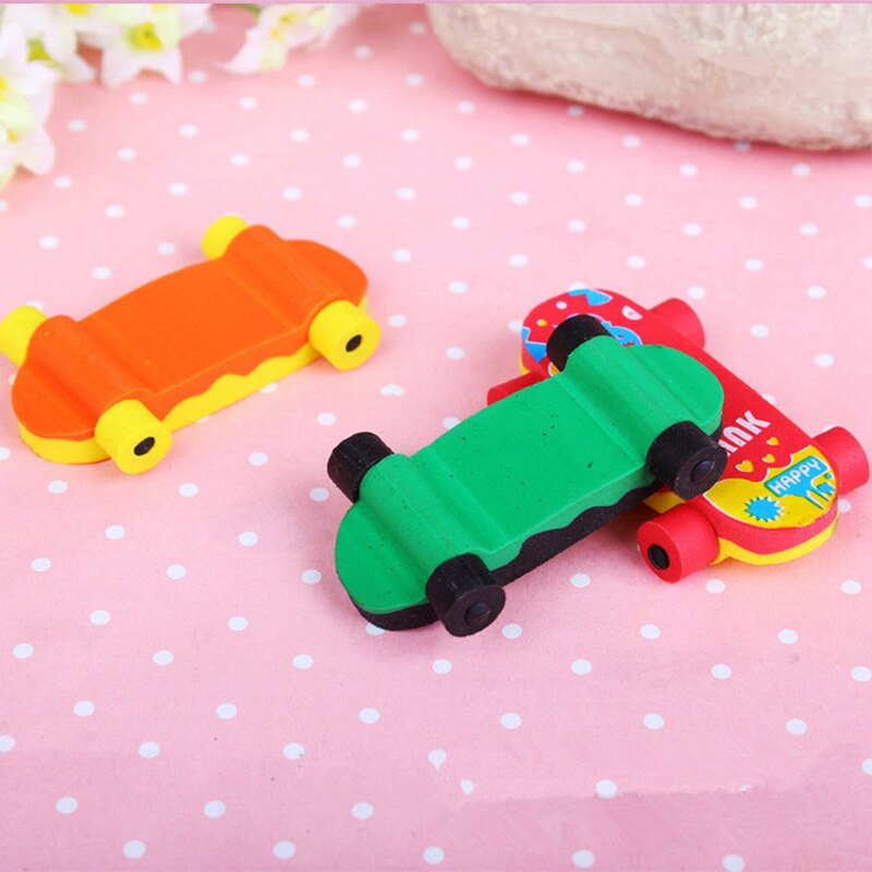 Novelty Cartoon Skateboard Eraser , Skate Board Pencil Eraser for School Kids