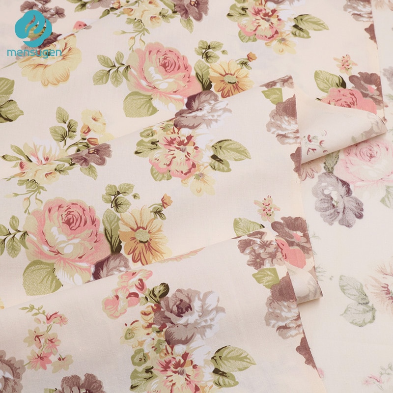 Stofmåler blomst bomuldsstoffer til syning pigekjoler bluse tøj tæpper babynest diy patchwork sy klud