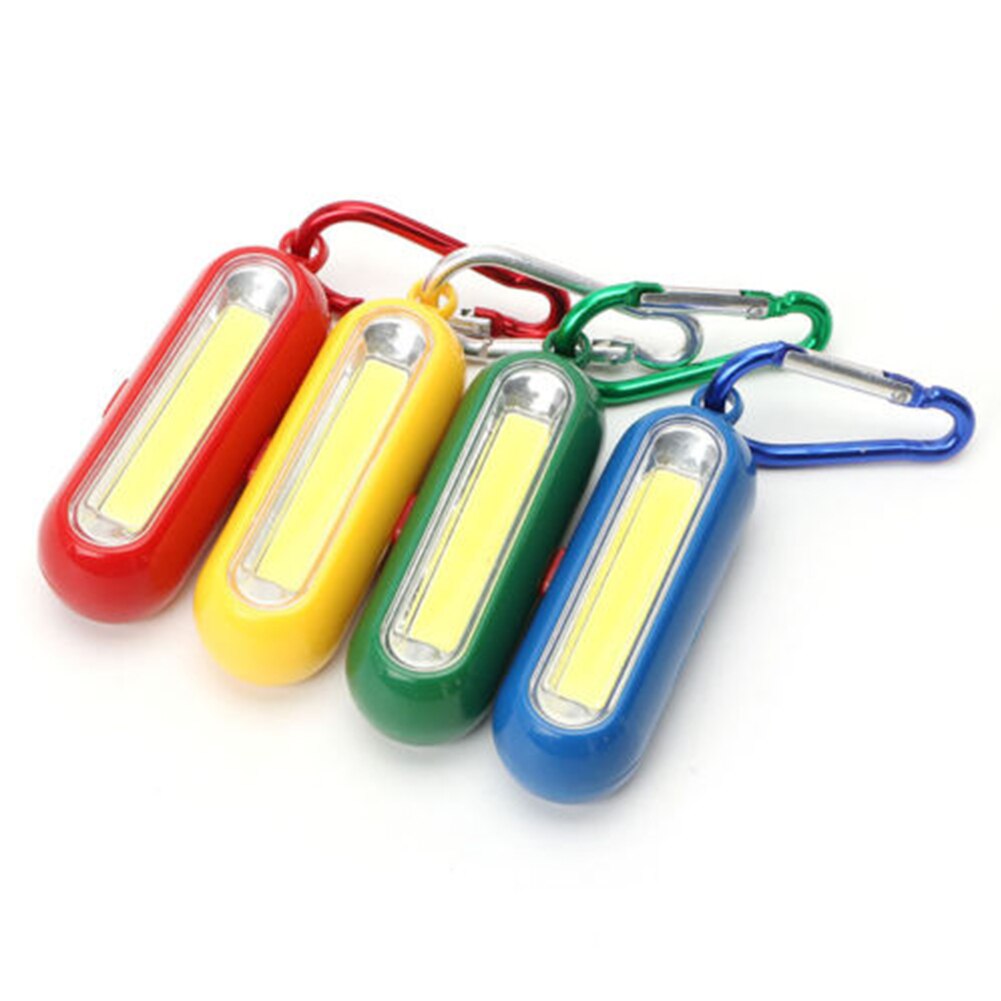 Arrivials bærbar camping mini cob led led lommelygte nøglering praktisk lys lampe karabinhage camping udendørs