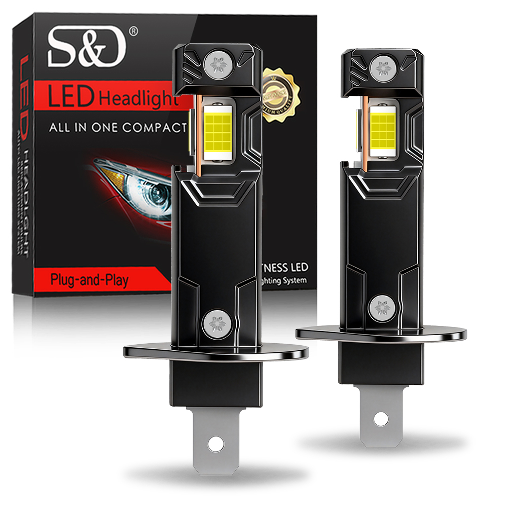 S&D H1 H3 LED koplamplamp 40000LM 150W H7 H11 9005 HB3 9006 HB4 Hoge vermogens LED auto mistlamp 6000K 9-36V lamp voor autorijden: Blauw