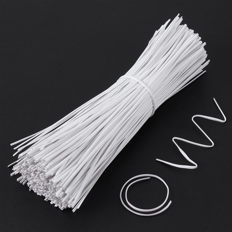 Bestoyard 500 stk 15cm plastbelagt jerntråd snoet bånd kabel wrap organisator bånd