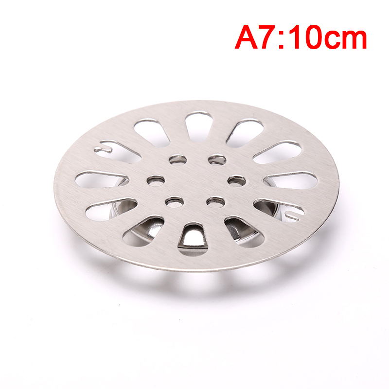 Roestvrij Staal Afvoerputje Cover Overloop Ronde Anti-Verstopping Douche Drain Haar Catcher Voor Badkamer Wassen Machine Wc Riool: A7