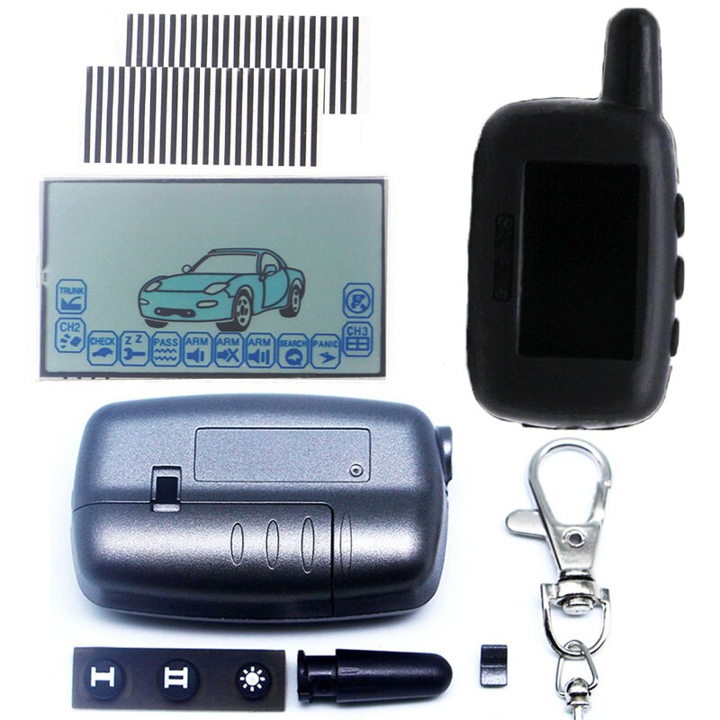 A6 LCD Display For Russian Version Two way Car Alarm System Starline A6 lcd Remote Control Keychain Key Chain Fob: case and Lcdc cover