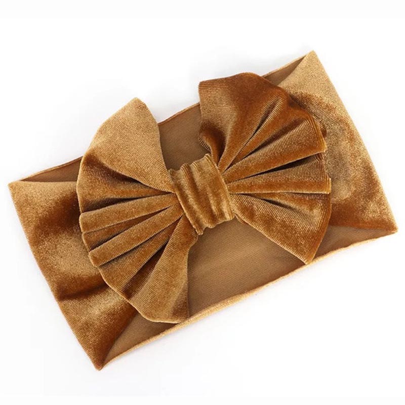 oro de bebé de terciopelo cinta elástica turbante diadema arcos niños bebé niña diademas para el pelo accesorios para el pelo para niños: headband 14