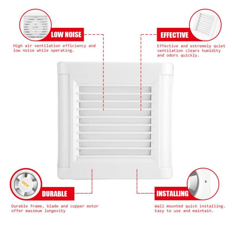 4 zoll Wasserdicht Stumm Schlecht Dunst Auspuff Fan Fenster Für Küche Wc Belüftung Fans 15W 220V