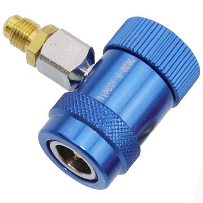 Rood/Blauw 1/4 "Sae Connector Voor Jaguar/Land Rover 1 Stuk/paar R1234yf Auto Airconditioning Systeem Hoge/Lage Kant Handmatige Koppeling: Low Side