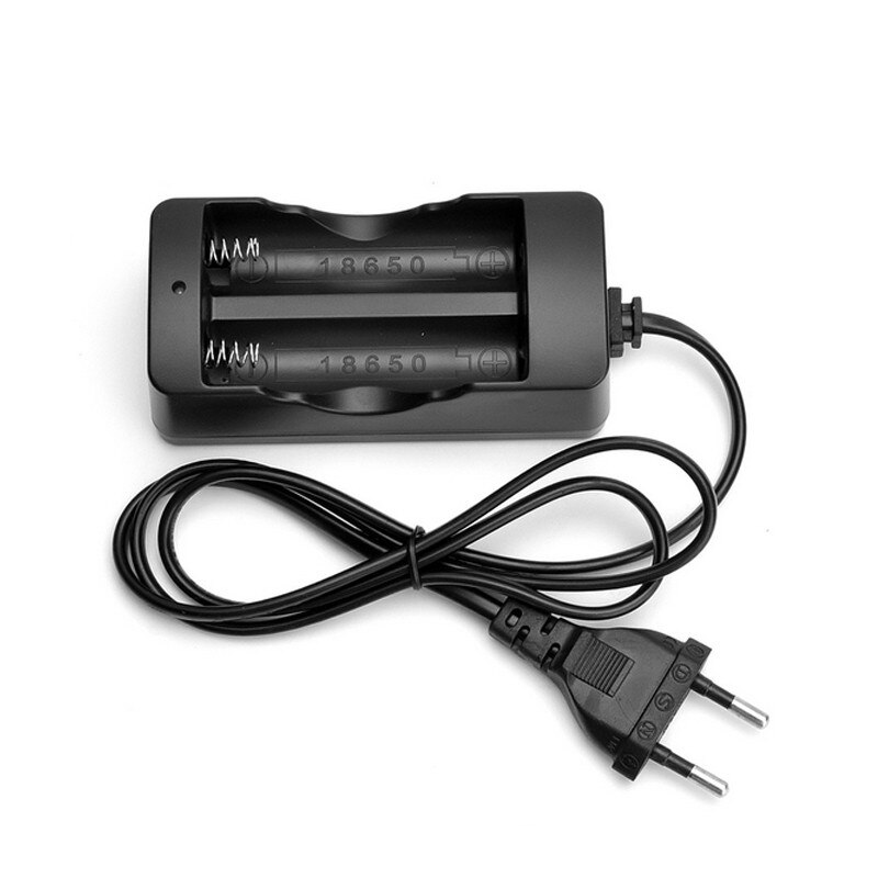Chargeur de batterie intelligent ca/USB, batterie li-on rechargeable rapide + 2x batterie 5000mah/ 5800mah 18650 pour lampe frontale: AC Charger
