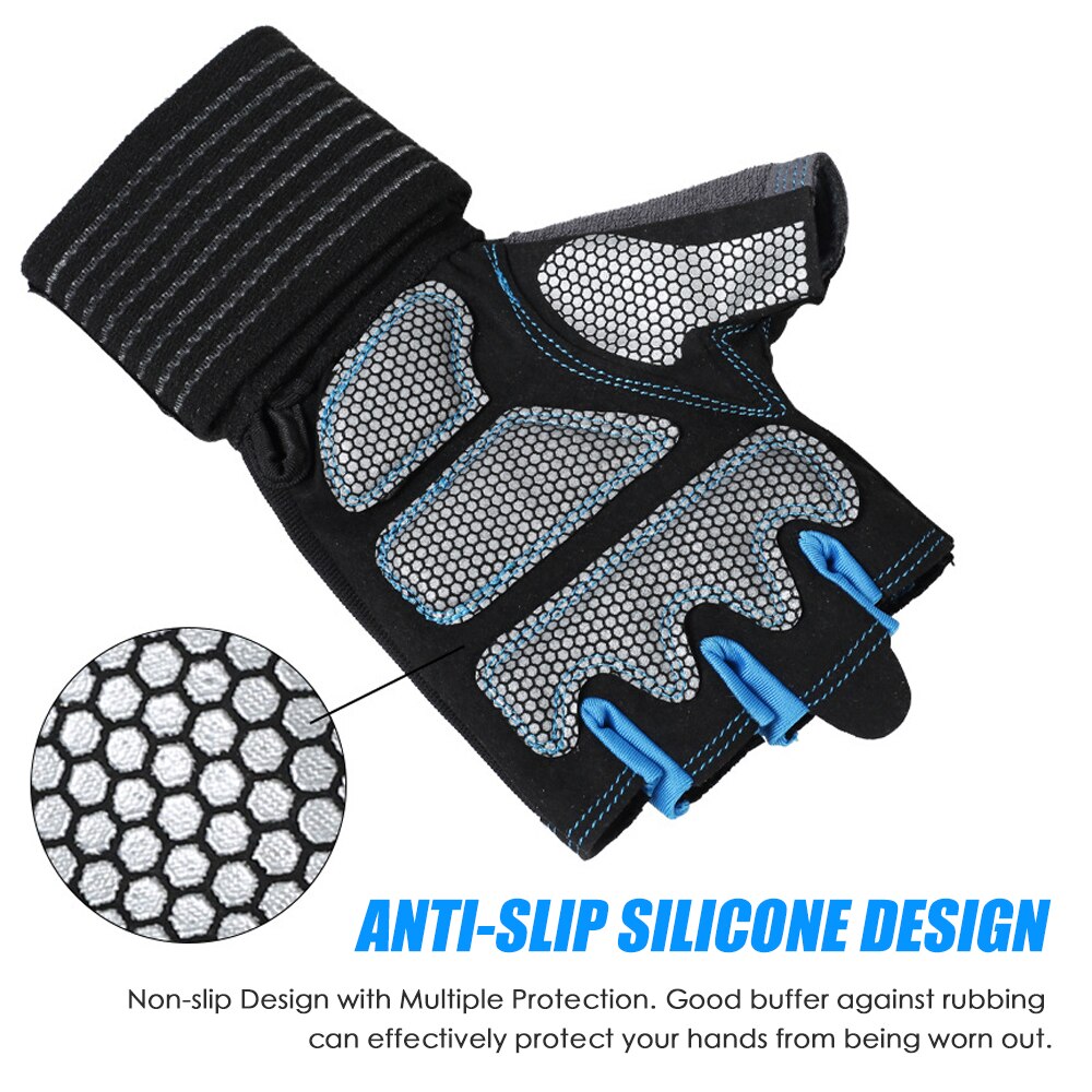 Gants à doigts courts Sports de plein air gant de Protection de poignet demi-doigt Fitness respirant antidérapant gants de cyclisme mitaine