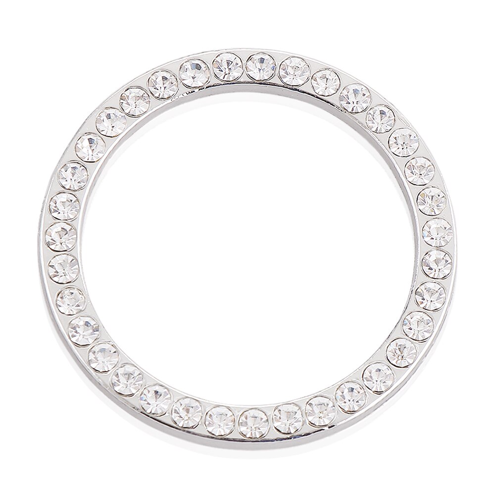 Bil bling tilbehør diamant rhinestone ringe til vw volkswagen transportør golf 7 touareg golf 4 polo  t4 t5 t6 arteon gti bora: Hvit