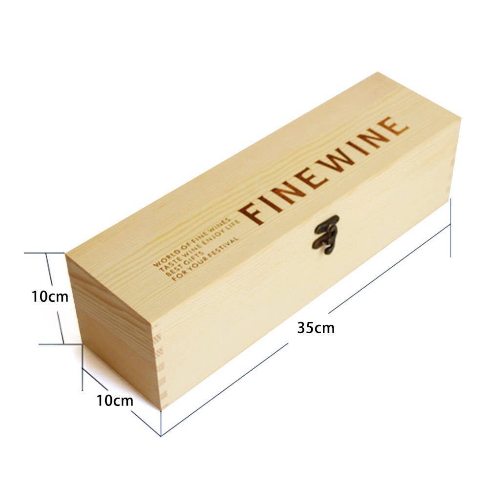 Wooden Red Wine Packing Box Single Bottle Red Wine Pine Box European Simplicity Box For Lafite Grape Whiskey Champagne