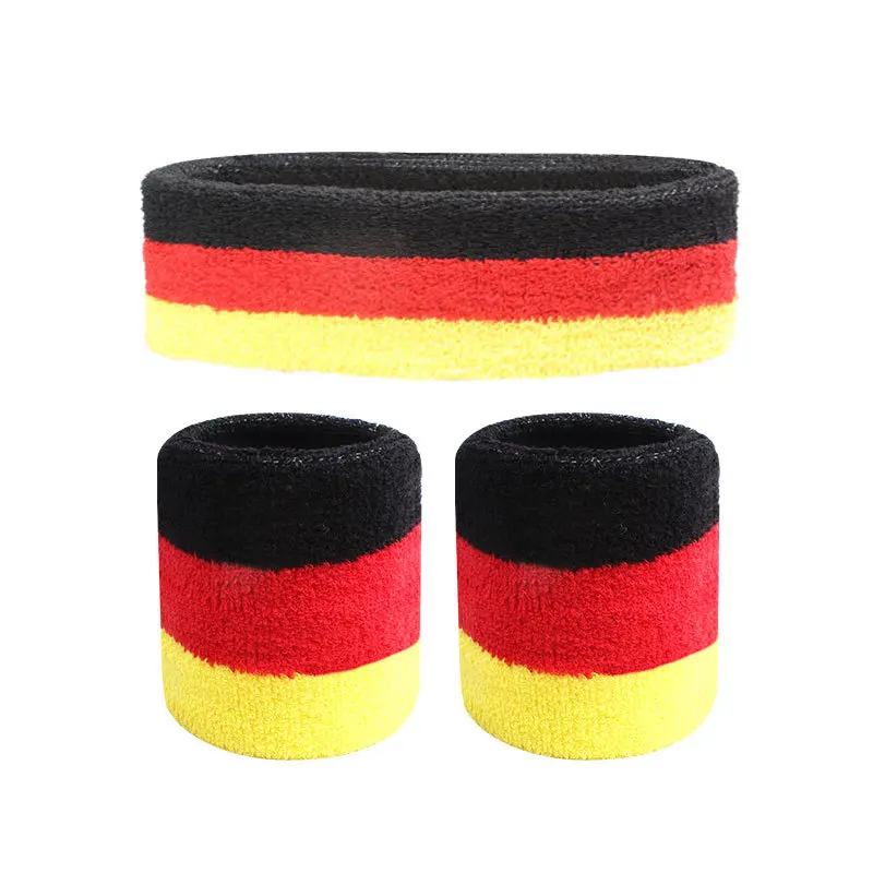 3 unids/set diadema deportiva banda para el sudor alta elástica mujeres hombres deportes al aire libre banda para el sudor diadema pulsera entrenamiento tenis diadema: Amarillo claro