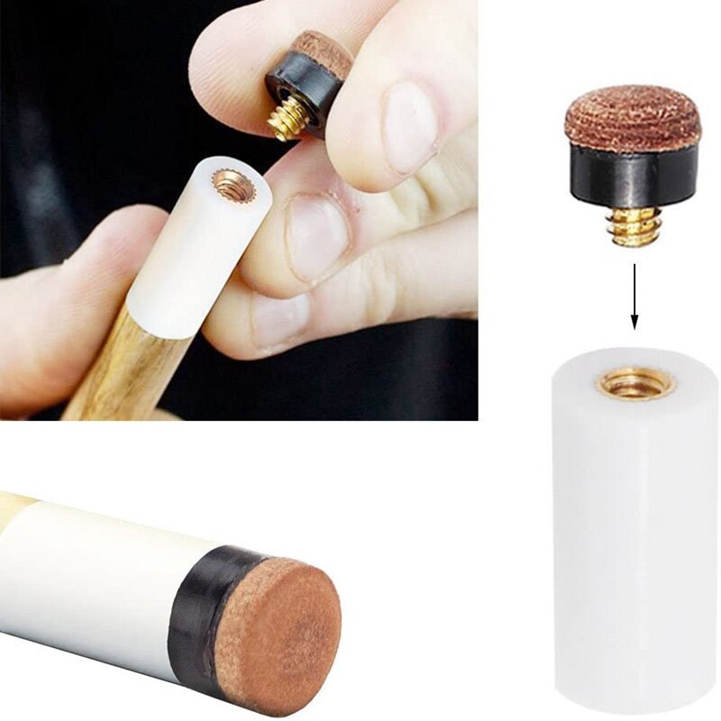 100Pcs Billiard Pool Cue Tips Screw-on Cue Tips 12mm Billiard Cue Replacement Snooker Accessories