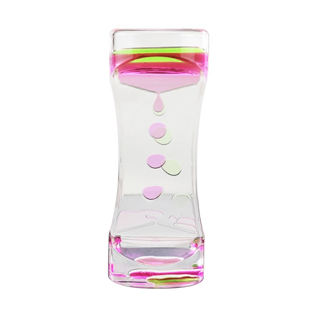 Square Slide Mixed Floating Oil Liquid Motion Hourglass Timer Sensory Toy Sand Clock Hourglass Timer As Delicate