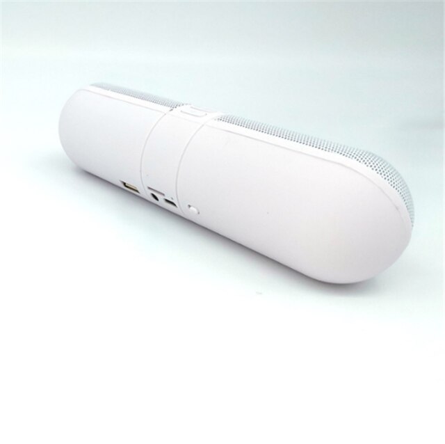 Portable Capsule Bluetooth Speaker Wireless HIFI Loud Speaker support TF FM Radio AUX Long Playtime for Beach Party sound bar: white