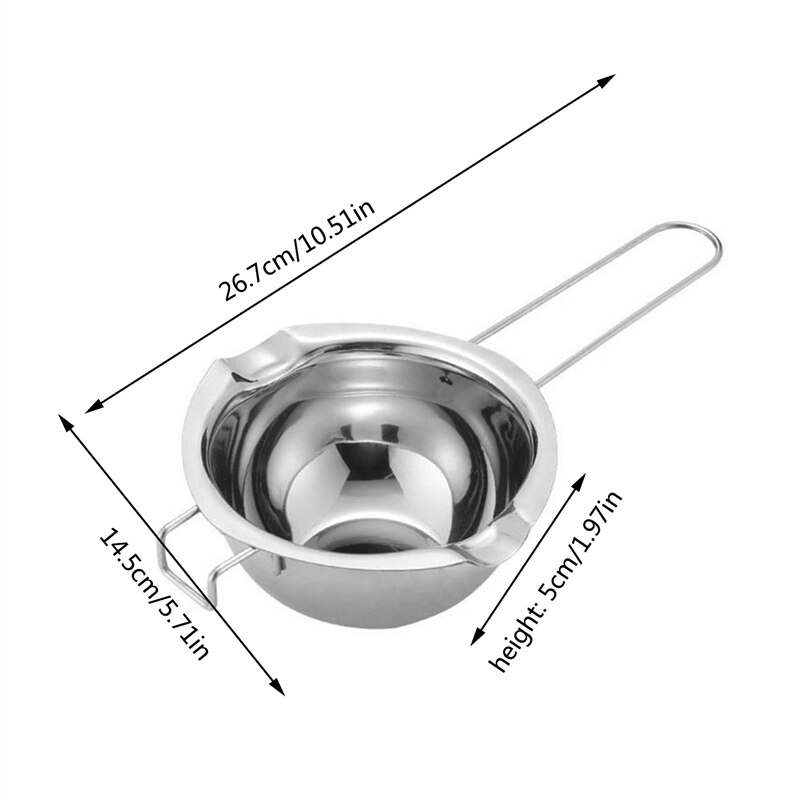 Stainless Steel Chocolate Melt Pot Chocolate Butter Milk Melting Pot Portable Stainless Steel Gadget Kitchen Cooking Accessory