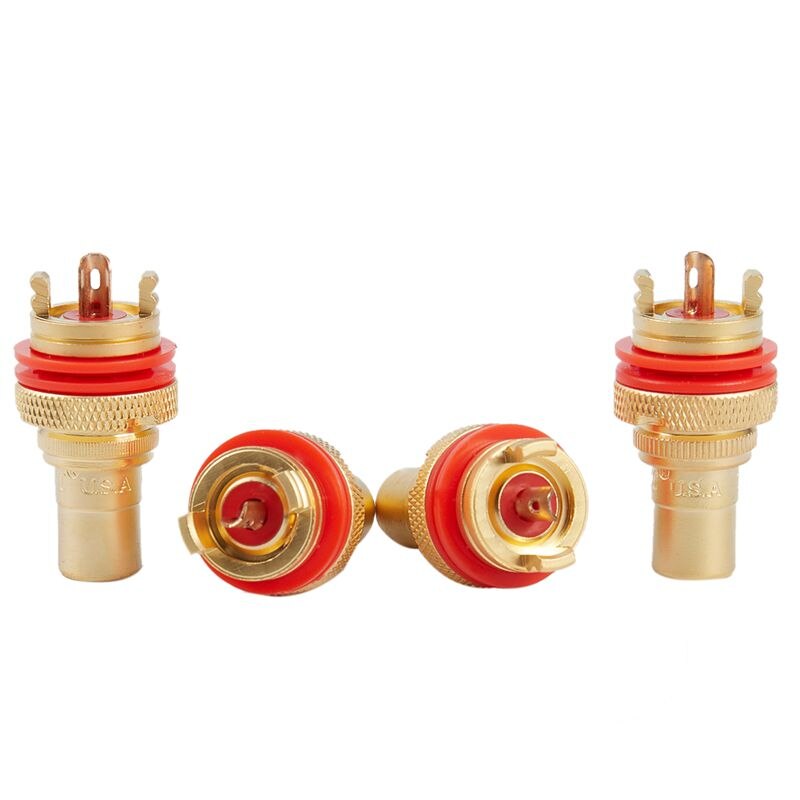 AMS-8 X CMC Gold plated RCA Phono CHASSIS SOCKETS Female AMP HIFI RCA socket gold plated lotus female seat