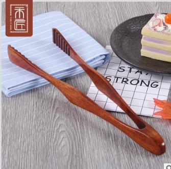 1 Pc Hout Koken Keuken Tang Voedsel Bbq Tool Salade Bacon Steak Brood Cake Houten Clip Thuis Keuken Gebruiksvoorwerp