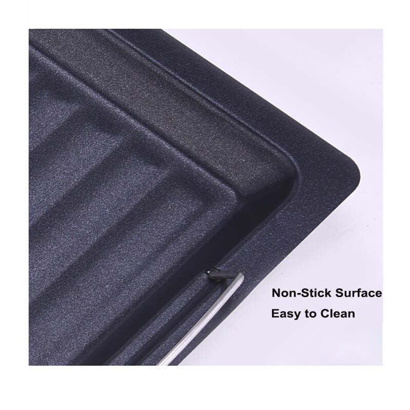 Sartén antiadherente de 30x25cm para barbacoa, plancha de superficie antiadherente, utensilio para barbacoa, accesorios para parrilla de barbacoa de carbón