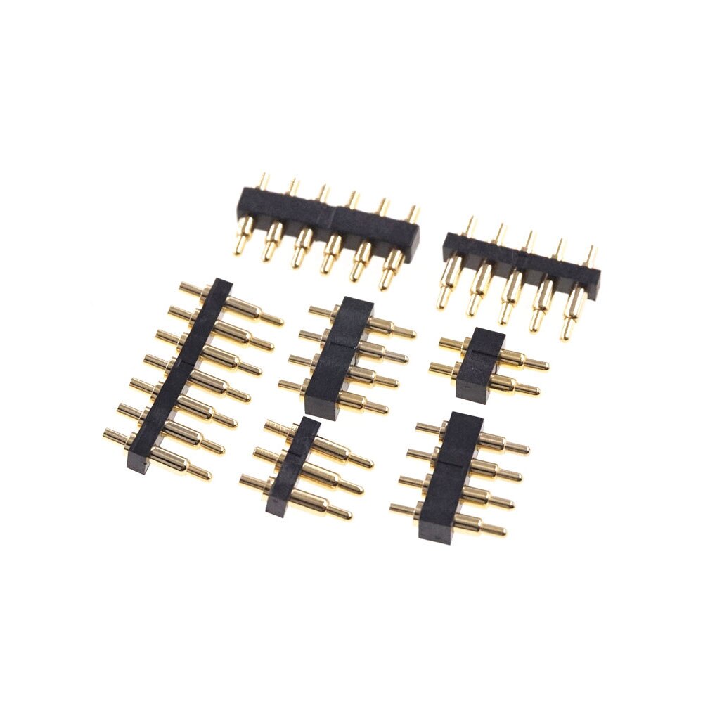 5 pcs Male Spring Loaded Pogo pin header Female Target Connector Mate 2.54mm Pitch 2 3 4 5 6 7 Positions Through Hole PCB