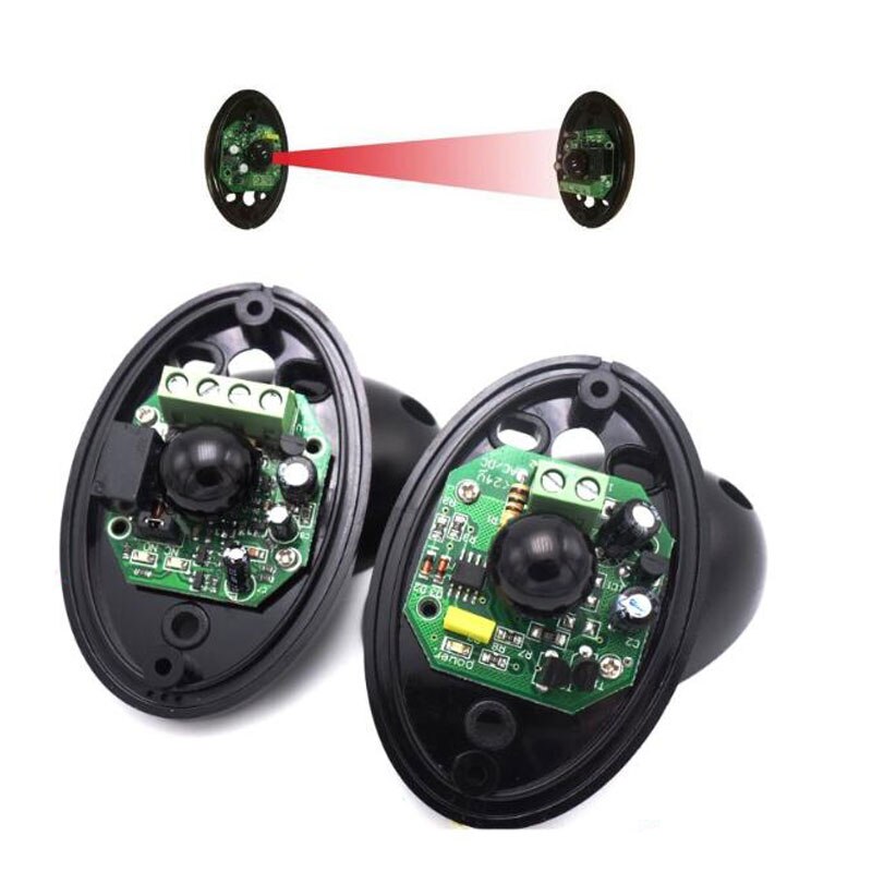 12V Active Photoelectric Single One 1 Infrared Beam Sensor Barrier Detector For Gate Door Window Burglar Alarm System