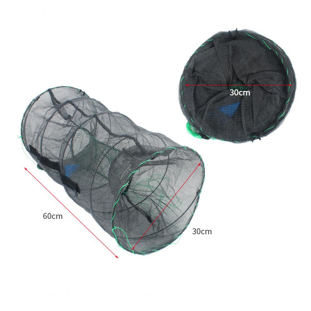 Fishing Net Automatic Folded Fishing Net Trap Zipper Bait Spring Cage for Shrimp Crayfish Crab Net Outdoor Fishing Equipment