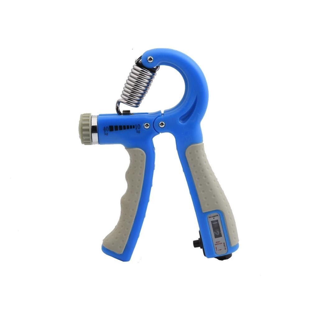 Strengthener Counter Gym Hand Grip Therapy Muscle Fitness Arm Rehabilitation Finger Exercise Train Electronic Counting Gripper: Blue
