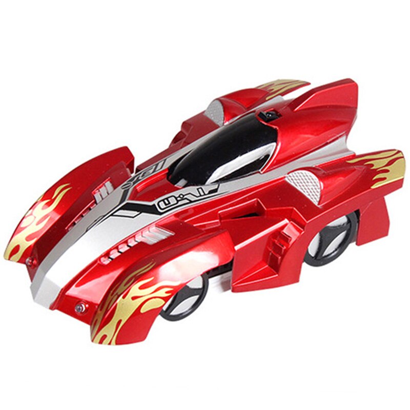 Nouvelle télécommande escalade voiture Rc avec Led lumières 360 degrés rotation cascadeur jouets antigravité Machine mur voiture: Red