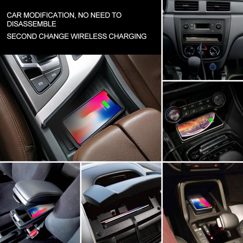 10W Qi coche inalámbrico cargador de teléfono móvil de carga rápida no-Slip Pad Mat para IPhone Samsung Huwei de carga inalámbrica Pad Mat