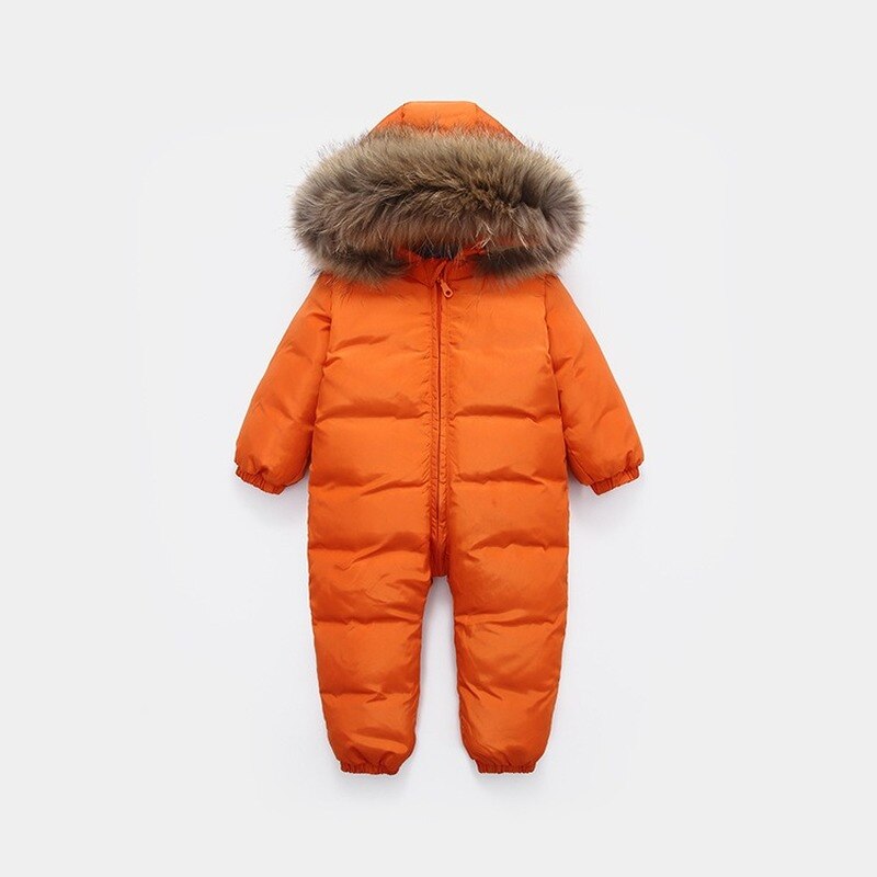 Kids Siamese Donsjack Jongens Blauw Winddicht Ski Donsjack Meisjes Rode Jumpsuits Donsjack Baby Warmte Dikke Winter Lange jas