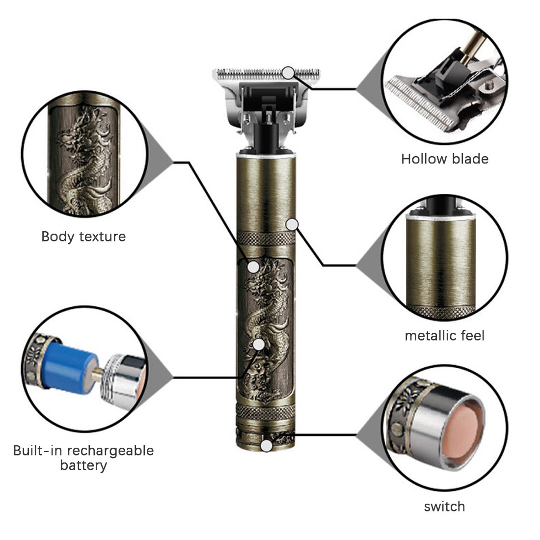 T9 Tondeuse Kapper Kapsel Oplaadbare Tondeuse Cordless Mannen Haar Snijmachine Baard Trimmer 0Mm Scheermes Scheerapparaat