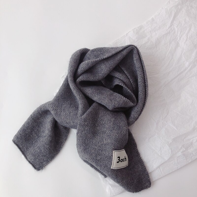 Autunno inverno bambini ragazzi ragazze sciarpa morbido caldo imitazione Cashmere fazzoletto da collo sciarpe per bambini 13 colori: GRAY