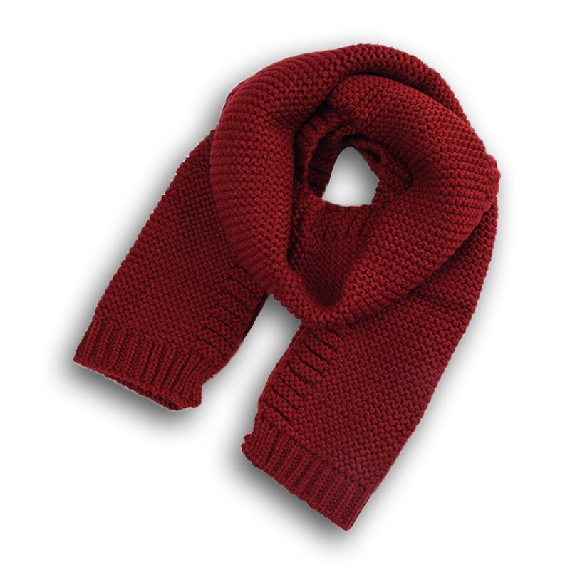 Bufanda de algodón de 120cm para bebé, pañuelo de punto para niño y niña, bufanda cálida para invierno, suave