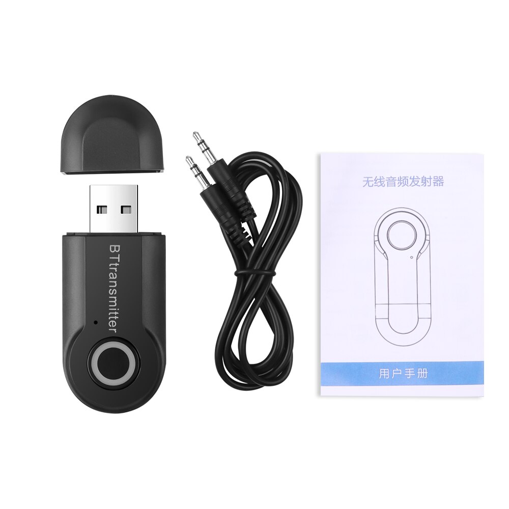 Bluetooth Transmitter 3.5MM Jack Audio Adapter Wireless Bluetooth 4.0 Stereo Audio Transmitter Adapter for Headphones TV: Default Title