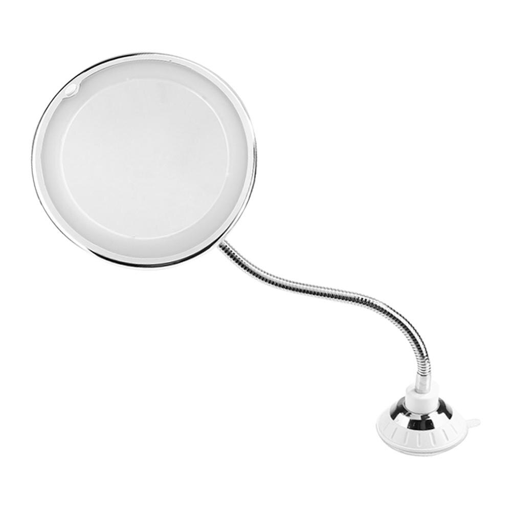 LED Round Rotate Folding Makeup Mirrors Adjustable Desktop Battery Mirror 10X Magnification Magnifying Glass with Natural Light