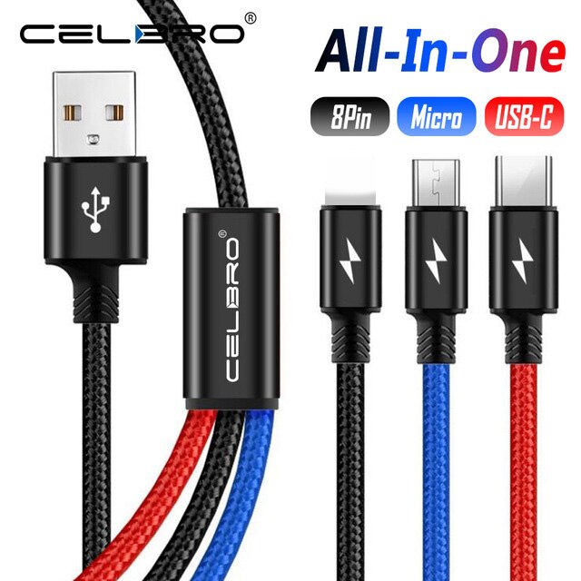 Micro usb multi laddningskabel för huawei honor 9 8 lite 9i 8x max 7c usb typ c sladd mobiltelefon laddare microusb kabel