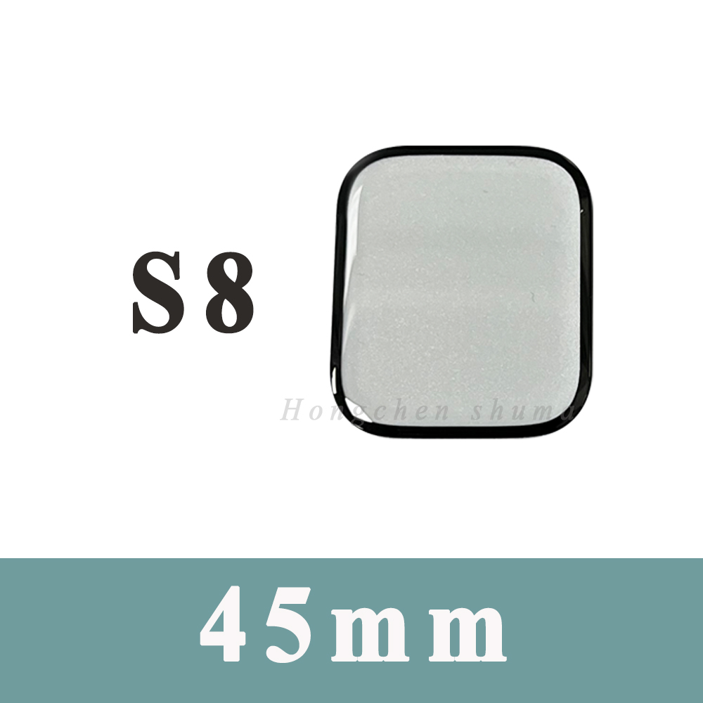 Pantalla de cristal exterior para Apple Watch SERIES 1 4 5 6 SE 44MM 40MM 7 8 41mm 45mm Panel de lente de gafas externo reparación de repuesto OCA: Verde esmeralda