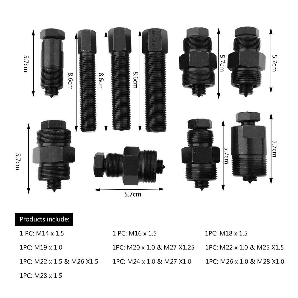 10pcs/Set Motorcycle Timing Control Solenoid Dirt Bike Flywheel Puller Pulling Tool Kit + Case Universal