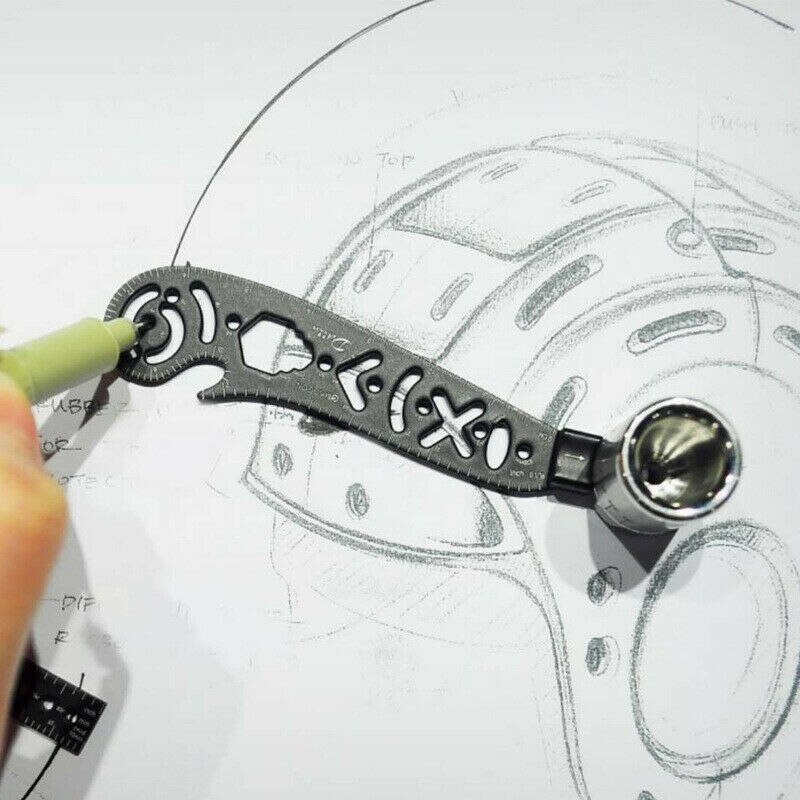 Multifunctional Drawing Ruler Drawing Tool Art Office Compass with Magnetic Ruler Drawing Supplies