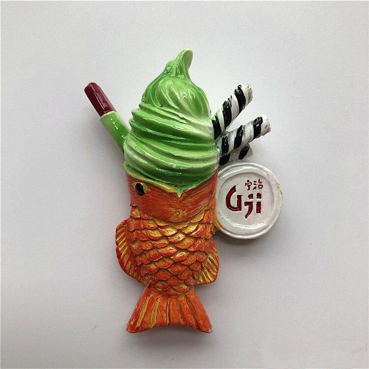 Græskar, pommes frites, tomatsauce regnbuekage 3d køleskabsmagneter turisme souvenirs køleskab magnetiske klistermærker: 001