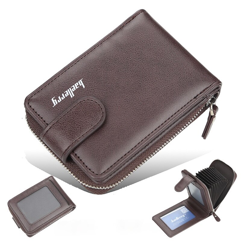 Portafoglio uomo portefeuille homme brieftasche carteira masculina karte männer porte carte cartera hombre tarjetero billetera leder: Dunkelbraun
