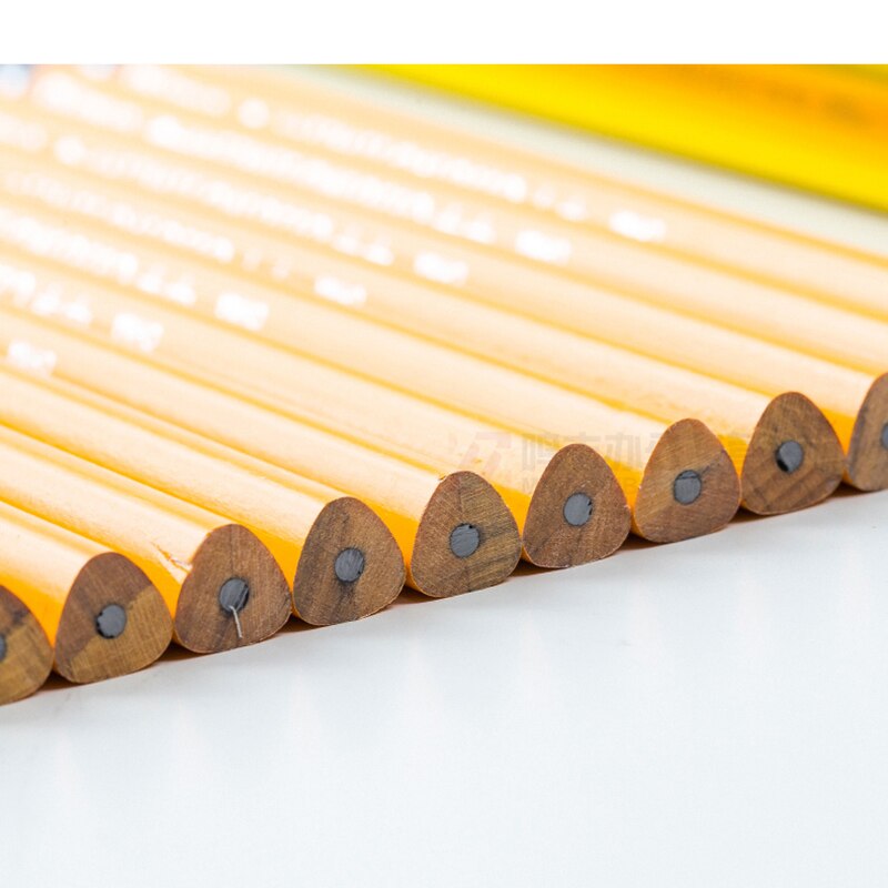 12PCS China Brand Big Triangle Pencil Children's Corrective Grip Posture HB Thick Rod Kindergarten Primary School Pupils Practi