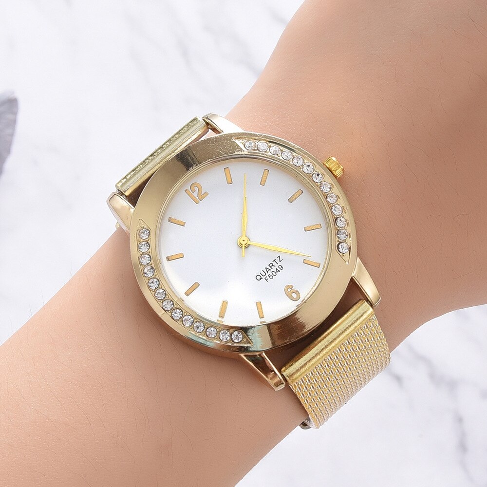 Casual dameshorloge met strass-siliconen armband, dameshorloges, dameshorloges, analoge quartzklokken, relojes