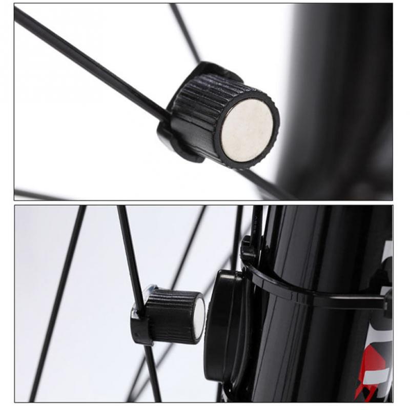 Svart+sølv sykkelhjulmagnet universal mtb sykkelradio speedometer sykkelcomputer mini slitesterk metall kilometerteller tilbehør