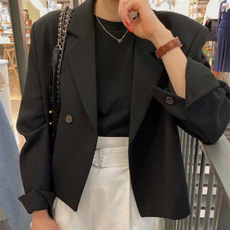 GETADME Autumn Long Sleeved Blazers& Pleat Skirts Outfits Women Elegant Fashion Solid Color Office 2 Piece Set Vintage Women Clothing
