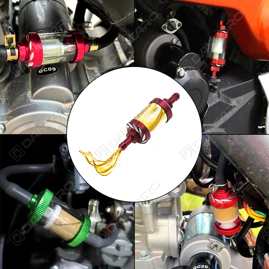 Filtro de combustible Universal para motocicleta, 8mm, motor en línea, carburador CNC, filtro de Gas y combustible, filtros de aceite para Motor, accesorios todoterreno ATV