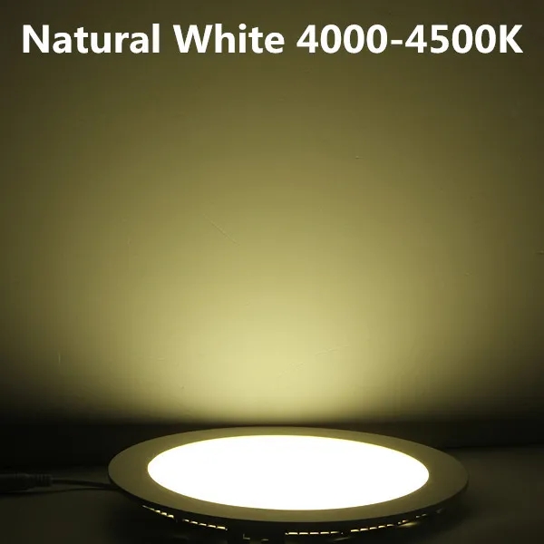 Ultradünnes LED-Downlight, rundes LED-Tafel-Licht, 3 W, 6 W, 9 W, 12 W, 15 W, 25 W, LED-Deckeneinbauleuchte, Gitter-Downlight-Lampenbeleuchtung, 110 V, 220 V: Weiß / 7w